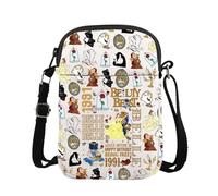 ENSIANTH Cartoon Movie Inspired Gift Belle Lover Crossbody Bag A Tail as Old as Time Merch Belle Princess Beast Fans Gift (1991 CB)