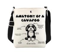 ENSIANTH Cavapoo Dog Gifts Crossbody Bag Cavapoo Gifts for Dog Lover Messenger Bag Pet Owner Sling Purse with Strap (2586 Cavapoo C)