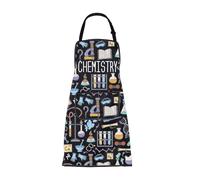 ENSIANTH Chemistry Aprons Lab Aprons for Teachers Students Chem Lover Apron with Pockets Chem Lab Gifts (25927 Chemistry Apron)