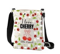 ENSIANTH Cherry Girl Gifts Cute Cherry Crossbody Bag for Cherry Lover Gift I Love Cherry Small Cross Body Purse Fruit Lover Gift (2486 Cute Cherry C)