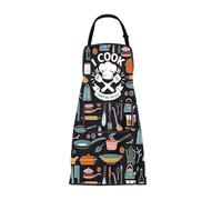 ENSIANTH Cooking Aprons with Pockets Funny Culinary Gifts for Chef Kitchen Kitchenware BBQ Apron for Cooks Accessories (25617 I COOK APRON)