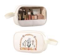 ENSIANTH Counselor Appreciation Clear Makeup Bag Teachers' Day Gift Counseling Therapist -Guidance Counselor Toiletry Bag, Counselor clear, Makeup Bag