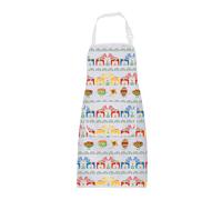 ENSIANTH Cute Swedish Dala Horse Apron for Women Men Swedish Chef Apron Cartoon Dala Horse Kitchen Cooking Apron with Pockets (swedish apron)
