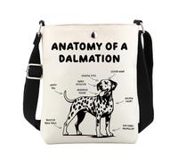 ENSIANTH Dalmatian Print Purse Dalmatian Gifts for Dog Lovers Pet Gifts for Dog Owners Messenger Sling Bag with Strap (2586 Dalmatian C)