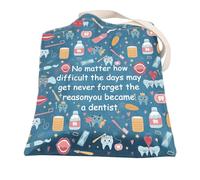 ENSIANTH Dentist Gifts Tote Bag Dental Hygienist Gifts for Dental Students Bag New Dentist Graduation Gifts Dentist to be Gifts (Dentist Tote)