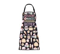 ENSIANTH Dessert Apron Pastry Chef Gift Dessert Makes Everything Better Baker Aprons for Women Sweet Food Lover Gift (25109 Dessert Apron)