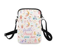 ENSIANTH Fairy Crossbody Bag Faith Trust and Pixie Dust Fairy Lover Gifts Small Crossbody Cell Phone Purse Shoulder Wallet Bag (24629 Fairy C)
