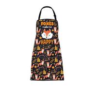 ENSIANTH Fox Aprons Foxes Gifts for Animals Lovers Fox Spirit Animal Gift Cooking Kitchen BBQ Chef BBQ Apron with Pocket (25617 Fox Apron)