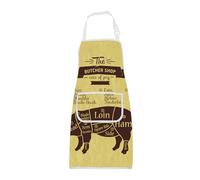 ENSIANTH Funny Butcher Apron for Men Women Butcher Gifts Pork Animal Butchering Meat Cutting Chef Kitchen Cooking Aprons with Pockets (butcher apron)