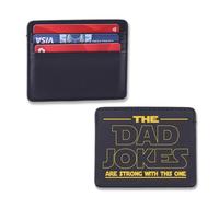 ENSIANTH Funny Dad Joke Leather Wallet Dad Jokes Are Strong With This One - Father's Day Gift Sci-Fi Daddy Humor Card Holder, Dad Strong CH, Card Holder