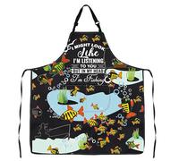ENSIANTH Funny Fishing Apron with Pockets Fisherman Gift Fish Kitchen Cooking Grill Apron Fishing Bait Apron Fishing Lovers Gift (2486 Funny Fishing)