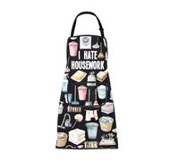 ENSIANTH Funny Housewife Apron Gifts Waterproof Housework Apron with Pockets I Hate Housework Cleaning Cooking Aprons (25108 Housework A)