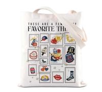 ENSIANTH Hockey Romance Book Merch These Are A Few Of My Favorite Things 24 81 Tote Bag Book Reader Gift(Hockey thing bag)