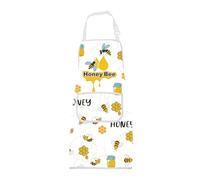 ENSIANTH Honey Bee Apron with Pocket - Bumble Bee Kitchen Apron for Chef Gifts