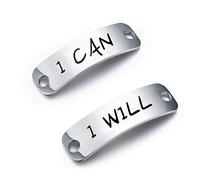 ENSIANTH I Can I Will Shoe Lace Tag I Can I Will Trainer Tags Fitness Inspirational Gift Motivational Runners Gift