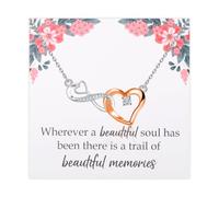 ENSIANTH In Loving Memory-Sympathy Card Jewelry Memorial Infinity Necklace Bereavement-Condolence-Sorry For Your Loss Gift, One Size, Stainless Steel, No Gemstone