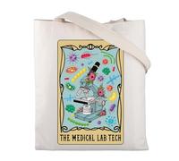 ENSIANTH Medical Lab Tech Gifts Lab Technician Tote Bag Medical Technologist Gifts Lab Week Gifts Science Reusable Grocery Bag (Medical Lab Tech)
