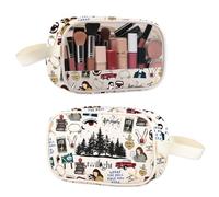ENSIANTH Movie Inspired Gifts Vampire Lover Clear Toiletry Bag City Of Forks Gifts Edward's-Forks Washington Makeup Bag, tw Vampire Clear, Makeup Bag