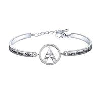 ENSIANTH My Tribe Gift Celebrate Friendship Gift Find Your Tribe Love Them Hard Tribe Jewelry Tribal Bracelet Sorority Sister Gift, Metal, no gemstone