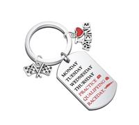 ENSIANTH Racing Days Of The Week Car Keychain Race Week - Qualifying Day - Motorsport Gift Car Lover Keychain, Race Day Key, S