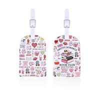 ENSIANTH Smutty Romance Book Club Gift Spicy Reader Luggage Tag Bookish Gift Enemies to Lover-Literature Bookworm Baggage Tag (Smutty tag)