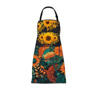 ENSIANTH Sunflower Apron for Gardening Sunflower Cooking Kitchen Chef Baking Aprons for Women with Pockets Sunflower Lover Gift (Sunflower Apron)