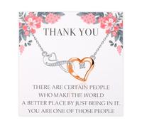 ENSIANTH Thank You Gift Positive Affirmation-Appreciation Jewelry Gratitude Infinity Heart Necklace Inspirational Saying Gift, One Size, Stainless Steel, No Gemstone