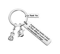 ENSIANTH Violin Teacher Gifts Music Teacher Keychain Thank You Gift for Violin Teacher Appreciation Gift Music Teacher Retirement Gift (Violin Teacher KY)