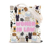 ENSIANTH Women in Law Tote Bag Lawyer Gifts Scales of Justice-Paralegal Appreciation -Woman Power -Legal Assistant Handbag, Women Law Bag
