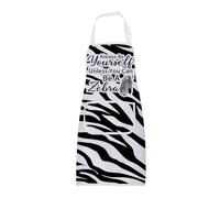 ENSIANTH Zebra Print Apron Zebra Kitchen Cooking Apron Always Be Yourself Unless You Can Be a Zebra Gifts for Zebra Lover Apron (zebra aprons)