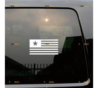 Ensign of The Republic of Texas Revolutionary Texas Navy Sticker Decal Vinyl - 2 Pack White 10.2cm - for Car Boat Laptop Cup No Background Die-Cut