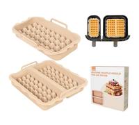 ENSINE Air Fryer Accessories for Philips Dual Basket Air Fryer 3000 Series,2 x Silicone Waffle Mould Compatible with Philips 5000 Series, Tefal Dual Easy Fry 8.3L,Tefal Dual Easy Fry XXL 11L