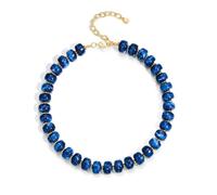 ENSKEFEN Chunky Beaded Necklace for Women Trendy Multicolor Resin Bead Choker Necklaces Boho Chunky Statement Necklace Summer Jewelry, One Size, Resin, No Gemstone