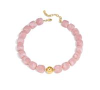 ENSKEFEN Chunky Beaded Necklace for Women Trendy Multicolor Resin Bead Choker Necklaces Boho Chunky Statement Necklace Summer Jewelry, One Size, Resin, No Gemstone
