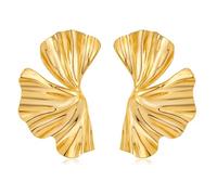 ENSKEFEN Gold Flower Leaf Statement Earrings for Women Vintage Boho Geometric Drop Dangle Earring Exaggerated Bohemian Summer Big Fashion Earrings Jewellery