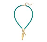 ENSKEFEN Shell Necklaces for Women Trend Boho Scarf Necklaces Ocean Mermaid Conch Seashell Necklace Summer Gold Fish Necklace Fashion Beach Jewelry, Copper