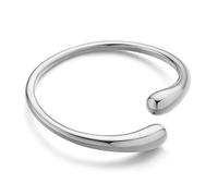 ENSKEFEN Teardrop Cuff Bracelet for Women Adjustable Open Cuff Bangle Bracelet Chunky Wrist Cuffs Bracelets White-Gold