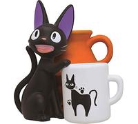 ensky Studio Ghibli Kiki's Delivery Service Seal Stand with Multicolor Seal (Jiji, 7x7x2.6 inches, PVC, ABS)
