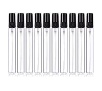 Enslz 10ml Perfume Mist Spray Bottles Refillable Mini Empty Travel Clear Refillable Atomizer Glass Bottles 10pcs (10ml, Black)