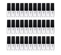 Enslz 2ml mini Perfume Mist Spray Bottles Refillable Mini Empty Travel Clear Refillable Atomizer Glass Bottles 30pcs (2ml, Black)