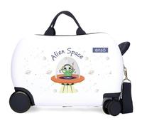 Enso Alien Space Children's Suitcase White 45x31x20cm Rigid 1.8kg Combination Lock Side ABS 1.8kg 24.6L Hand Luggage, White, One Size, Children's Suitcase