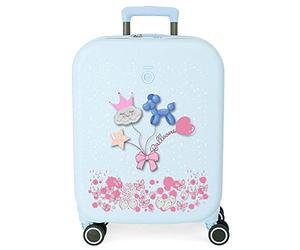 Enso Balloons Turquoise Cabin Suitcase 40 x 55 x 20 cm Hard ABS Built-in TSA Closure 37 L 3.2 kg 4 Double Wheels Hand Luggage, Blue, One Size, Cabin Suitcase