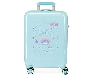 Enso Be a Mermaid Green Cabin Suitcase 38 x 55 x 20 cm Rigid ABS Combination Lock 34 Litre 2.6 kg 4 Double Wheels Hand Luggage
