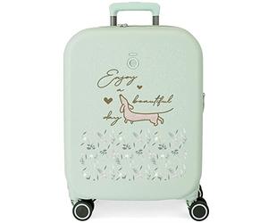 Enso Beautiful day Green cabin suitcase 40x55x20 cm Rigid ABS Integrated TSA lock 37L 3.22 kgs 4 double wheels Hand Luggage