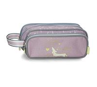 Enso Beautiful day Triple Purple Pencil Case 22x10x9 cms Polyester