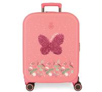 Enso Beautiful Natura Cabin Suitcase Pink 40 x 55 x 20 cm Hard ABS Closure TSA 37L 2.7 kg 4 Wheels Double Luggage Hand Luggage, Pink, Cabin Suitcase