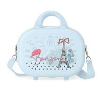 Enso Bonjour Adaptable Toiletry Bag with Blue Shoulder Strap 29x21x15 cms Rigid ABS 9.14L 2.52 kgs