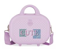 Enso Cute girl Adaptable Toiletry Bag with Shoulder Strap Purple 29x21x15 cms Rigid ABS 9.14L 2.52 kgs