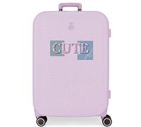 Enso Cute Girl Medium suitcase Purple 48x70x28 cm Rigid ABS Integrated TSA lock 79L 4.32 kg 4 Double wheels
