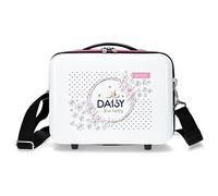 Enso Daisy Travel Accessory- Cosmetics Case, 29x21x15 cms, Blanco